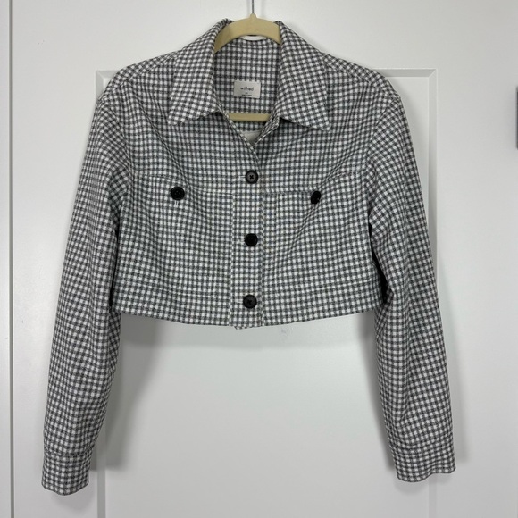 Wilfred Ourson Little Cropped Jacket Gingham XS Aritzia #71698 - Picture 5 of 9